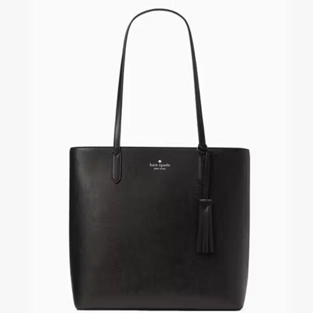 Kate Spade Jana Tote Saffiano Leather Black NEW WITH TAGS MSRP $359 BIG BAG